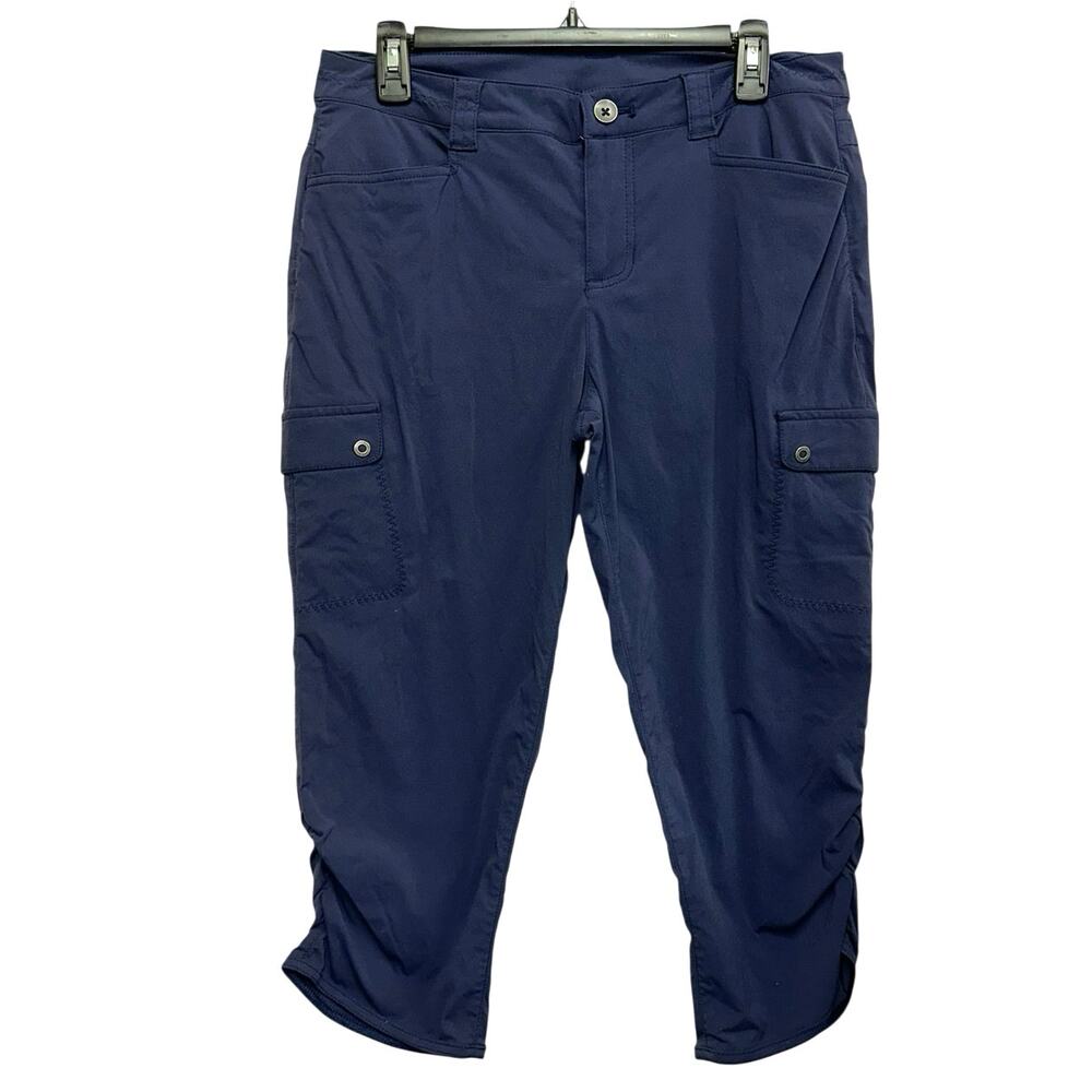 Eddie Bauer Cropped Cargo Pants Size 10 Navy Outdoor Capri